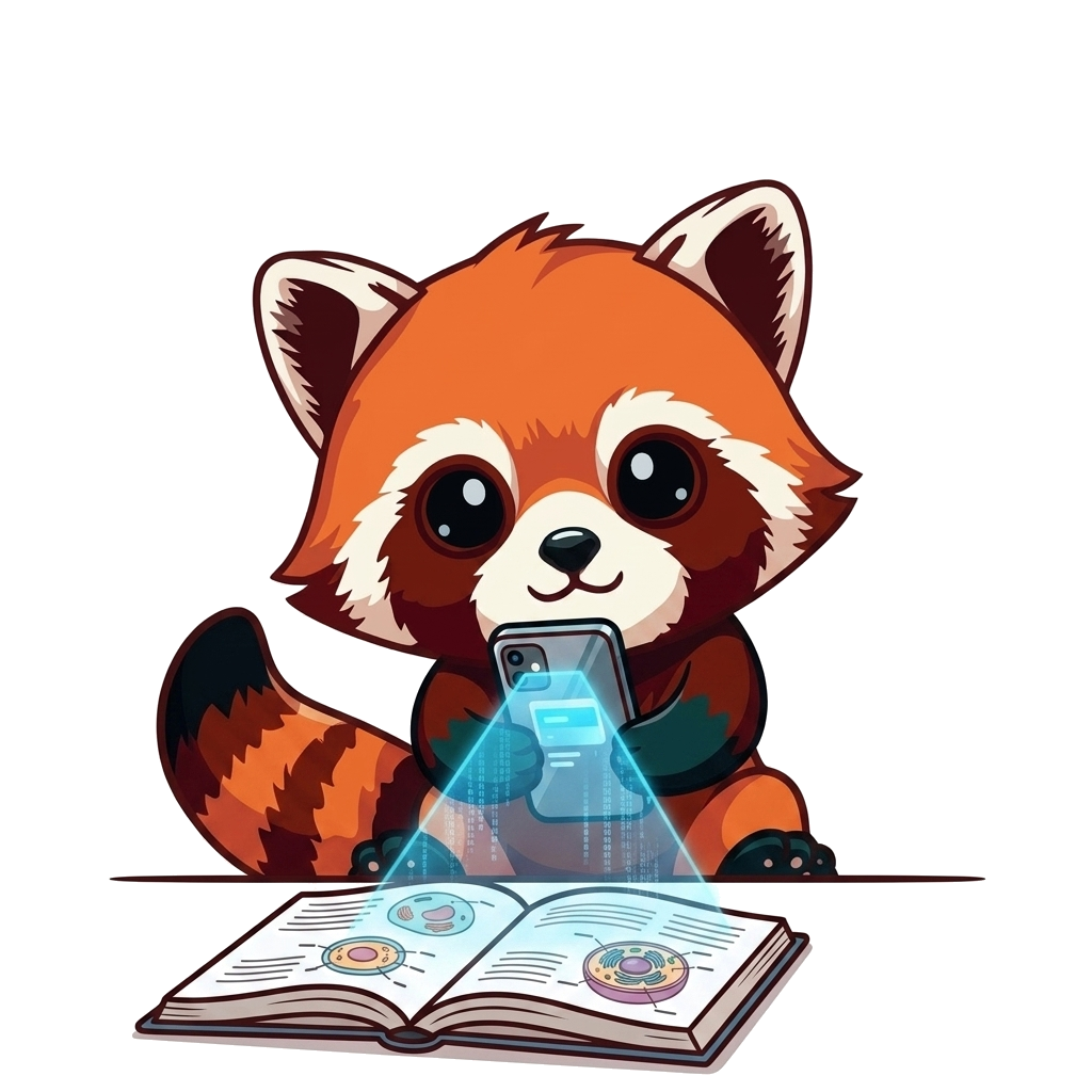 Quri scanning a textbook page